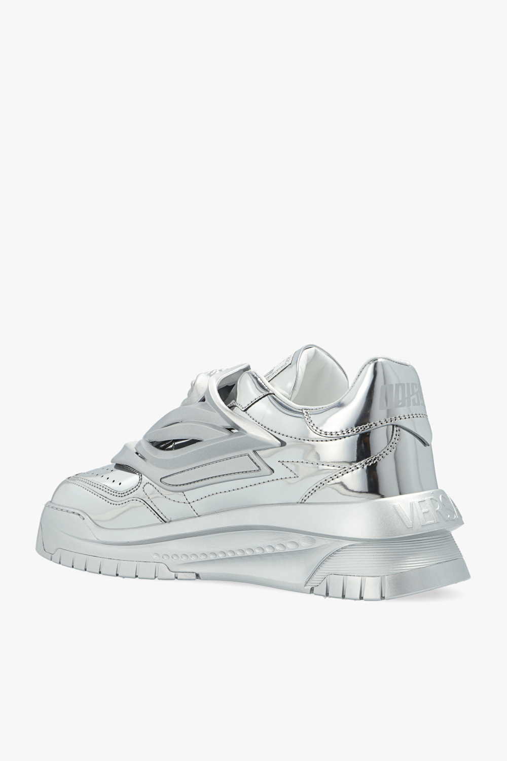 Silver on sale versace shoes